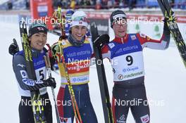 05.01.2019, Otepaeae, Estonia (EST): Akito Watabe (JPN), Jarl Magnus Riiber (NOR), Martin Fritz (AUT) - FIS world cup nordic combined, individual gundersen HS100/10km, Otepaeae (EST). www.nordicfocus.com. © Thibaut/NordicFocus. Every downloaded picture is fee-liable.