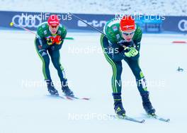 11.01.2019, Val di Fiemme, Italy (ITA): Vinzenz Geiger (GER) - FIS world cup nordic combined, individual gundersen HS135/10km, Val di Fiemme (ITA). www.nordicfocus.com. © Sandra Volk/NordicFocus. Every downloaded picture is fee-liable.