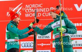 13.01.2019, Val di Fiemme, Italy (ITA): Johannes Rydzek, Vinzenz Geiger, (l-r) - FIS world cup nordic combined, individual gundersen HS135/10km, Val di Fiemme (ITA). www.nordicfocus.com. © Volk/NordicFocus. Every downloaded picture is fee-liable.