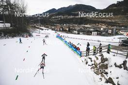 13.01.2019, Val di Fiemme, Italy (ITA): Mario Seidl (AUT), Jan Schmid (NOR), Martin Fritz (AUT), (l-r)  - FIS world cup nordic combined, individual gundersen HS135/10km, Val di Fiemme (ITA). www.nordicfocus.com. © Modica/NordicFocus. Every downloaded picture is fee-liable.