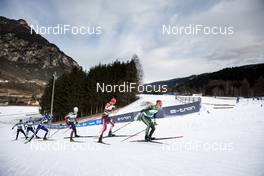 13.01.2019, Val di Fiemme, Italy (ITA): Fabian Riessle (GER), Ilkka Herola (FIN), Espen Andersen (NOR), (l-r)  - FIS world cup nordic combined, individual gundersen HS135/10km, Val di Fiemme (ITA). www.nordicfocus.com. © Modica/NordicFocus. Every downloaded picture is fee-liable.