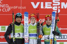 19.01.2019, Chaux-Neuve, France (FRA): Akito Watabe, Franz-Josef Rehrl, Fabian Riessle (l-r) - FIS world cup nordic combined, individual gundersen HS118/10km, Chaux-Neuve (FRA). www.nordicfocus.com. © Volk/NordicFocus. Every downloaded picture is fee-liable.
