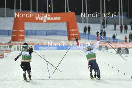 10.02.2019 Lahti, Finland (FIN): Akito Watabe (JPN), Joergen Graabak (NOR) - FIS world cup nordic combined, individual gundersen HS130/10km, Lahti (FIN). www.nordicfocus.com. © Thibaut/NordicFocus. Every downloaded picture is fee-liable.