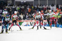 09.02.2019 Lahti, Finland (FIN): Johannes Lamparter (AUT), Bernhard Gruber (AUT), (l-r)  - FIS world cup nordic combined, team sprint HS130/2x7.5km, Lahti (FIN). www.nordicfocus.com. © Modica/NordicFocus. Every downloaded picture is fee-liable.