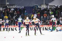 09.02.2019 Lahti, Finland (FIN): Espen Bjoernstad (NOR), Joergen Graabak (NOR), (l-r)  - FIS world cup nordic combined, team sprint HS130/2x7.5km, Lahti (FIN). www.nordicfocus.com. © Modica/NordicFocus. Every downloaded picture is fee-liable.