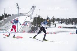 09.03.2019, Oslo, Norway (NOR): Akito Watabe (JPN), Espen Bjoernstad (NOR), (l-r)  - FIS world cup nordic combined, individual gundersen HS134/10km, Oslo (NOR). www.nordicfocus.com. © Modica/NordicFocus. Every downloaded picture is fee-liable.