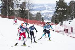 09.03.2019, Oslo, Norway (NOR): Jens Luraas Oftebro (NOR), Go Yamamoto (JPN), Maxime Laheurte (FRA), (l-r)  - FIS world cup nordic combined, individual gundersen HS134/10km, Oslo (NOR). www.nordicfocus.com. © Modica/NordicFocus. Every downloaded picture is fee-liable.