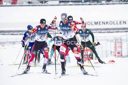 09.03.2019, Oslo, Norway (NOR): Lukas Klapfer (AUT), Paul Gerstgraser (AUT), (l-r)  - FIS world cup nordic combined, individual gundersen HS134/10km, Oslo (NOR). www.nordicfocus.com. © Modica/NordicFocus. Every downloaded picture is fee-liable.