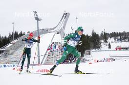 09.03.2019, Oslo, Norway (NOR): Terence Weber (GER), Samuel Costa (ITA), (l-r)  - FIS world cup nordic combined, individual gundersen HS134/10km, Oslo (NOR). www.nordicfocus.com. © Modica/NordicFocus. Every downloaded picture is fee-liable.