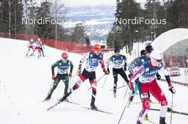 09.03.2019, Oslo, Norway (NOR): Franz-Josef Rehrl (AUT), Manuel Faisst (GER), Yoshito Watabe (JPN), (l-r)  - FIS world cup nordic combined, individual gundersen HS134/10km, Oslo (NOR). www.nordicfocus.com. © Modica/NordicFocus. Every downloaded picture is fee-liable.