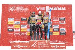 17.03.2019, Schonach, Germany (GER): Akito Watabe (JPN), Jarl Magnus Riiber (NOR), Franz-Josef Rehrl (AUT), (l-r) - FIS world cup nordic combined, individual gundersen HS106/10km, Schonach (GER). www.nordicfocus.com. © Thibaut/NordicFocus. Every downloaded picture is fee-liable.