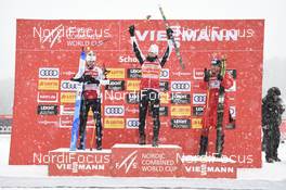 17.03.2019, Schonach, Germany (GER): Jan Schmid (NOR), Jarl Magnus Riiber (NOR), Bernhard Gruber (AUT), (l-r) - FIS world cup nordic combined, individual gundersen HS106/10km, Schonach (GER). www.nordicfocus.com. © Thibaut/NordicFocus. Every downloaded picture is fee-liable.