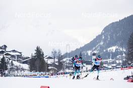 22.02.2019, Seefeld, Austria (AUT): Francois Braud (FRA), Maxime Laheurte (FRA), (l-r)  - FIS nordic world ski championships, nordic combined, individual gundersen HS130/10km, Seefeld (AUT). www.nordicfocus.com. © Modica/NordicFocus. Every downloaded picture is fee-liable.