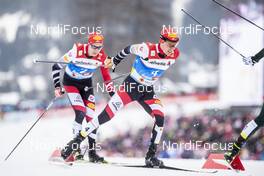 22.02.2019, Seefeld, Austria (AUT): Mario Seidl (AUT), Franz-Josef Rehrl (AUT), (l-r)  - FIS nordic world ski championships, nordic combined, individual gundersen HS130/10km, Seefeld (AUT). www.nordicfocus.com. © Modica/NordicFocus. Every downloaded picture is fee-liable.