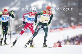 22.02.2019, Seefeld, Austria (AUT): Johannes Rydzek (GER), Espen Bjoernstad (NOR), (l-r)  - FIS nordic world ski championships, nordic combined, individual gundersen HS130/10km, Seefeld (AUT). www.nordicfocus.com. © Modica/NordicFocus. Every downloaded picture is fee-liable.