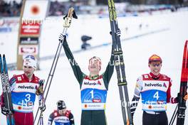 22.02.2019, Seefeld, Austria (AUT): Jan Schmid (NOR), Eric Frenzel (GER), Franz-Josef Rehrl (AUT), (l-r)  - FIS nordic world ski championships, nordic combined, individual gundersen HS130/10km, Seefeld (AUT). www.nordicfocus.com. © Modica/NordicFocus. Every downloaded picture is fee-liable.
