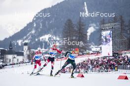22.02.2019, Seefeld, Austria (AUT): Jan Schmid (NOR), Mario Seidl (AUT), Eric Frenzel (GER), (l-r)  - FIS nordic world ski championships, nordic combined, individual gundersen HS130/10km, Seefeld (AUT). www.nordicfocus.com. © Modica/NordicFocus. Every downloaded picture is fee-liable.