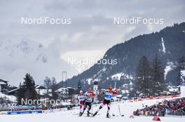 22.02.2019, Seefeld, Austria (AUT): Jan Schmid (NOR), Mario Seidl (AUT), Eric Frenzel (GER), Franz-Josef Rehrl (AUT), (l-r)  - FIS nordic world ski championships, nordic combined, individual gundersen HS130/10km, Seefeld (AUT). www.nordicfocus.com. © Modica/NordicFocus. Every downloaded picture is fee-liable.