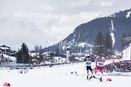22.02.2019, Seefeld, Austria (AUT): Yoshito Watabe (JPN), Espen Bjoernstad (NOR), (l-r)  - FIS nordic world ski championships, nordic combined, individual gundersen HS130/10km, Seefeld (AUT). www.nordicfocus.com. © Modica/NordicFocus. Every downloaded picture is fee-liable.