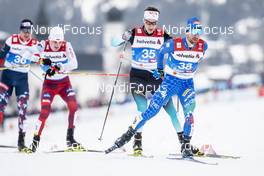 22.02.2019, Seefeld, Austria (AUT): Laurent Muhlethaler (FRA), Alessandro Pittin (ITA), (l-r)  - FIS nordic world ski championships, nordic combined, individual gundersen HS130/10km, Seefeld (AUT). www.nordicfocus.com. © Modica/NordicFocus. Every downloaded picture is fee-liable.