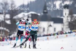 22.02.2019, Seefeld, Austria (AUT): Antoine Gerard (FRA), Fabian Riessle (GER), (l-r)  - FIS nordic world ski championships, nordic combined, individual gundersen HS130/10km, Seefeld (AUT). www.nordicfocus.com. © Modica/NordicFocus. Every downloaded picture is fee-liable.
