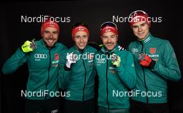 02.03.2019, Seefeld, Austria (AUT): Johannes Rydzek (GER), Eric Frenzel (GER), Fabian Riessle (GER), Vinzenz Geiger (GER) - FIS nordic world ski championships, nordic combined, medals, Seefeld (AUT). www.nordicfocus.com. Free handout image for editorial use for print and online media. No secondary purchase. © GEPA-pictures/WSC Seefeld 2019 