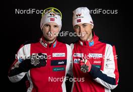 22.02.2019, Seefeld, Austria (AUT): Jan Schmid (NOR), Jarl Magnus Riiber (NOR) - FIS nordic world ski championships, nordic combined, medals, Seefeld (AUT). www.nordicfocus.com. Free handout image for editorial use for print and online media. No secondary purchase. © GEPA-pictures/WSC Seefeld 2019 