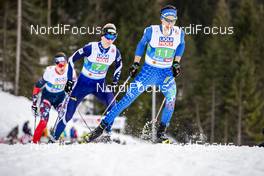 02.03.2019, Seefeld, Austria (AUT): Aaron Kostner (ITA), Leevi Mutru (FIN), (l-r)  - FIS nordic world ski championships, nordic combined, team HS109/4x5km, Seefeld (AUT). www.nordicfocus.com. © Modica/NordicFocus. Every downloaded picture is fee-liable.