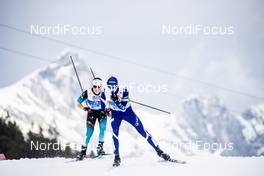 02.03.2019, Seefeld, Austria (AUT): Antoine Gerard (FRA), Eero Hirvonen (FIN), (l-r)  - FIS nordic world ski championships, nordic combined, team HS109/4x5km, Seefeld (AUT). www.nordicfocus.com. © Modica/NordicFocus. Every downloaded picture is fee-liable.