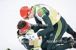 24.02.2019, Seefeld, Austria (AUT): Eric Frenzel (GER), Fabian Riessle (GER), (l-r)  - FIS nordic world ski championships, nordic combined, team sprint HS130/2x7.5km, Seefeld (AUT). www.nordicfocus.com. © Modica/NordicFocus. Every downloaded picture is fee-liable.
