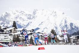 24.02.2019, Seefeld, Austria (AUT): Ilkka Herola (FIN), Aaron Kostner (ITA), Szczepan Kupczak (POL), (l-r)  - FIS nordic world ski championships, nordic combined, team sprint HS130/2x7.5km, Seefeld (AUT). www.nordicfocus.com. © Modica/NordicFocus. Every downloaded picture is fee-liable.