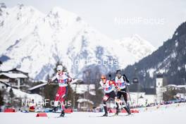 24.02.2019, Seefeld, Austria (AUT): Jan Schmid (NOR), Franz-Josef Rehrl (AUT), Yoshito Watabe (JPN), (l-r)  - FIS nordic world ski championships, nordic combined, team sprint HS130/2x7.5km, Seefeld (AUT). www.nordicfocus.com. © Modica/NordicFocus. Every downloaded picture is fee-liable.