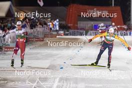 30.11.2019, Ruka, Finland (FIN): Jens Luraas Oftebro (NOR), Vinzenz Geiger (GER), (l-r)  - FIS world cup nordic combined, individual gundersen HS142/10km, Ruka (FIN). www.nordicfocus.com. © Modica/NordicFocus. Every downloaded picture is fee-liable.