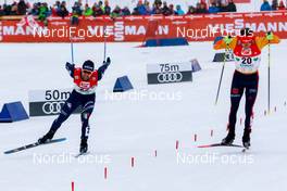 22.12.2019, Ramsau, Austria (AUT): Alessandro Pittin (ITA), Fabian Riessle (GER) (l-r)  - FIS world cup nordic combined, individual gundersen HS98/10km, Ramsau (AUT). www.nordicfocus.com. © Volk/NordicFocus. Every downloaded picture is fee-liable.