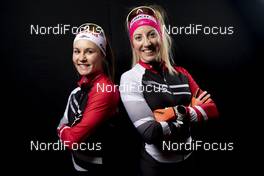 28.11.2019, Ruka, Finland, (FIN): Teresa Stadlober (AUT), Lisa Unterweger (AUT), (l-r)  - FIS world cup cross-country, photoshooting, Ruka (FIN). www.nordicfocus.com. © Modica/NordicFocus. Every downloaded picture is fee-liable.