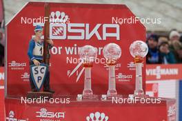 01.01.2019, Garmisch-Partenkirchen, Germany (GER): trophies  - FIS world cup ski jumping, four hills tournament, individual HS140, Garmisch-Partenkirchen (GER). www.nordicfocus.com. © Rauschendorfer/NordicFocus. Every downloaded picture is fee-liable.