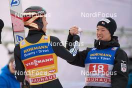 04.01.2019, Innsbruck, Austria (AUT): Ryoyu Kobayashi (JPN), Junshiro Kobayashi (JPN), (l-r)  - FIS world cup ski jumping, four hills tournament, individual HS130, Innsbruck (AUT). www.nordicfocus.com. © Rauschendorfer/NordicFocus. Every downloaded picture is fee-liable.