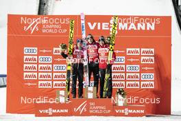 13.01.2019, Val di Fiemme, Italy (ITA): Kraft Stefan (AUT), Stoch Kamil (POL), Kubacki Dawid (POL), (l-r) - FIS world cup ski jumping, individual HS135, Val di Fiemme (ITA). www.nordicfocus.com. © Modica/NordicFocus. Every downloaded picture is fee-liable.