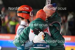 19.01.2019, Zakopane, Poland (POL): Stephan Leyhe (GER), Markus Eisenbichler (GER), Karl Geiger (GER), (l-r)  - FIS world cup ski jumping, team HS140, Zakopane (POL). www.nordicfocus.com. © Rauschendorfer/NordicFocus. Every downloaded picture is fee-liable.