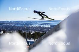 10.03.2019, Oslo, Norway (NOR): Robin Pedersen (NOR) - FIS world cup ski jumping, individual HS134, Oslo (NOR). www.nordicfocus.com. © Modica/NordicFocus. Every downloaded picture is fee-liable.