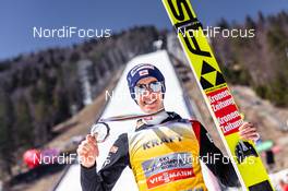 24.03.2019, Planica, Slovenia (SLO): Stefan Kraft (AUT)  - FIS world cup ski flying, cups, Planica (SLO). www.nordicfocus.com. © Nordicfocus/EXPA/JFK. Every downloaded picture is fee-liable.