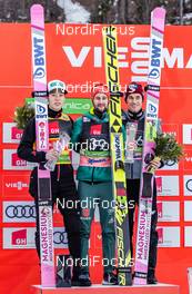 22.03.2019, Planica, Slovenia (SLO): Ryoyu Kobayashi (JPN), Markus Eisenbichler (GER), Piotr Zyla (POL) (l-r) - FIS world cup ski flying, individual HS240, Planica (SLO). www.nordicfocus.com. © Nordicfocus/EXPA/JFK. Every downloaded picture is fee-liable.
