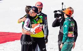 24.03.2019, Planica, Slovenia (SLO): Markus Eisenbichler (GER), Andreas Wellinger (GER), Karl Geiger (GER), Richard Freitag (GER) - FIS world cup ski flying, individual HS240, Planica (SLO). www.nordicfocus.com. © Nordicfocus/EXPA/JFK. Every downloaded picture is fee-liable.