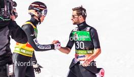 24.03.2019, Planica, Slovenia (SLO): Ryoyu Kobayashi (JPN), Markus Eisenbichler (GER) - FIS world cup ski flying, individual HS240, Planica (SLO). www.nordicfocus.com. © Nordicfocus/EXPA/JFK. Every downloaded picture is fee-liable.