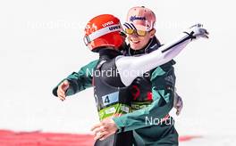 23.03.2019, Planica, Slovenia (SLO): Markus Eisenbichler (GER), Karl Geiger (GER) - FIS world cup ski flying, team HS240, Planica (SLO). www.nordicfocus.com. © Nordicfocus/EXPA/JFK. Every downloaded picture is fee-liable.