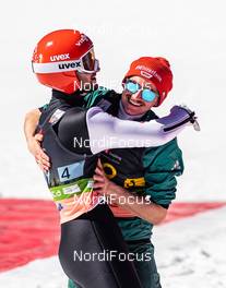 23.03.2019, Planica, Slovenia (SLO): Markus Eisenbichler (GER), Richard Freitag (GER) - FIS world cup ski flying, team HS240, Planica (SLO). www.nordicfocus.com. © Nordicfocus/EXPA/JFK. Every downloaded picture is fee-liable.