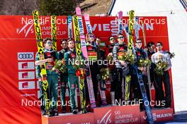 23.03.2019, Planica, Slovenia (SLO): Team Germany, Poland, Slovenia - FIS world cup ski flying, team HS240, Planica (SLO). www.nordicfocus.com. © Nordicfocus/EXPA/JFK. Every downloaded picture is fee-liable.