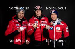 01.03.2019, Innsbruck, Austria (AUT): Kamil Stoch (POL), Dawid Kubacki (POL), Stefan Kraft (AUT)  - FIS nordic world ski championships, ski jumping, medals, Innsbruck (AUT). www.nordicfocus.com. Free handout image for editorial use for print and online media. No secondary purchase. © GEPA-pictures/WSC Seefeld 2019 