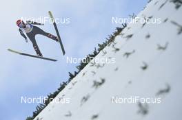 02.03.2019, Seefeld, Austria (AUT): Daniela Iraschko Stolz (AUT) - FIS nordic world ski championships, ski jumping, mixed team HS109, Seefeld (AUT). www.nordicfocus.com. © THIBAUT/NordicFocus. Every downloaded picture is fee-liable.