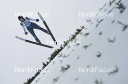 02.03.2019, Seefeld, Austria (AUT): Casey Larson (USA) - FIS nordic world ski championships, ski jumping, mixed team HS109, Seefeld (AUT). www.nordicfocus.com. © THIBAUT/NordicFocus. Every downloaded picture is fee-liable.